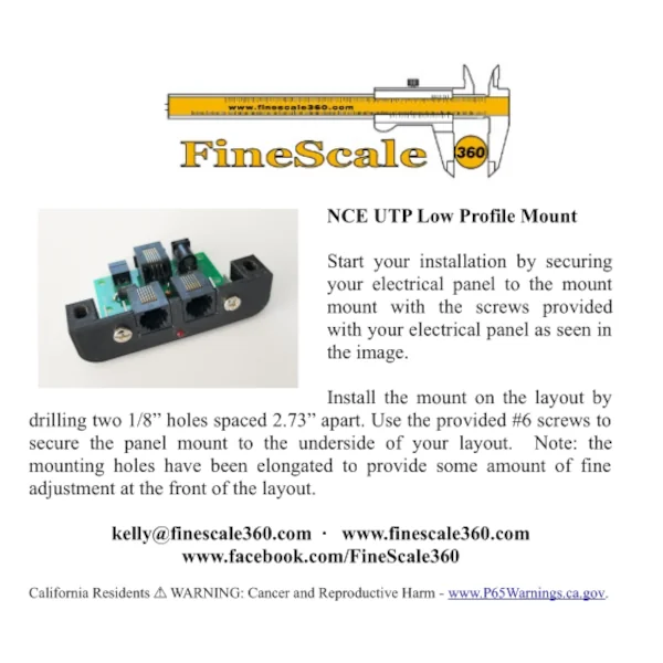 Low Profile Panel Mount For NCE Cab Buss - Image 4