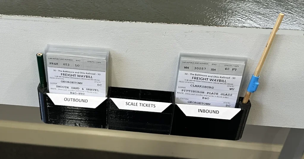 Prototype waybills for model railroad operations in Georgetown